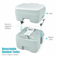 Load image into Gallery viewer, Gymax 5.3 Gallon 20L Portable Travel Toilet RV Camping Potty Commode Indoor Outdoor
