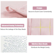 Load image into Gallery viewer, Gymax 15lbs Heavy Weighted Blanket 3 Piece Set w/ Hot &amp; Cold Duvet Covers 60&#39;&#39;x80&#39;&#39; Pink
