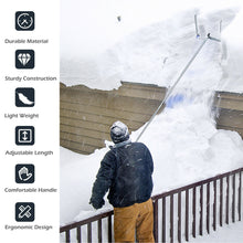 Load image into Gallery viewer, Gymax 20ft Roof Snow Rake Removal Tool Lightweight w/ Adjustable Telescoping Handle
