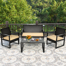 Load image into Gallery viewer, Gymax 8PCS Outdoor Wicker Rattan Furniture Set Patio Conversation Set w/ Cushions
