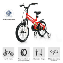Load image into Gallery viewer, Gymax 16&#39;&#39; Kids Bike Toddlers Adjustable Freestyle Bicycle w/ Training Wheels
