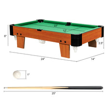Load image into Gallery viewer, Gymax 24&#39;&#39; Mini Tabletop Pool Table Set Indoor Billiards Table w/Accessories
