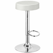 Load image into Gallery viewer, Gymax 4PCS Adjustable Swivel Bar Stool PU Leather Kitchen Counter Bar Chairs White
