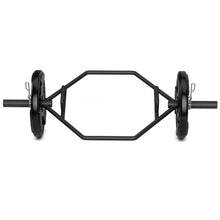 Load image into Gallery viewer, Gymax 56&#39;&#39; Olympic Hexagon Deadlift Bar Trap Bar W/ Folding Grips Powerlifting
