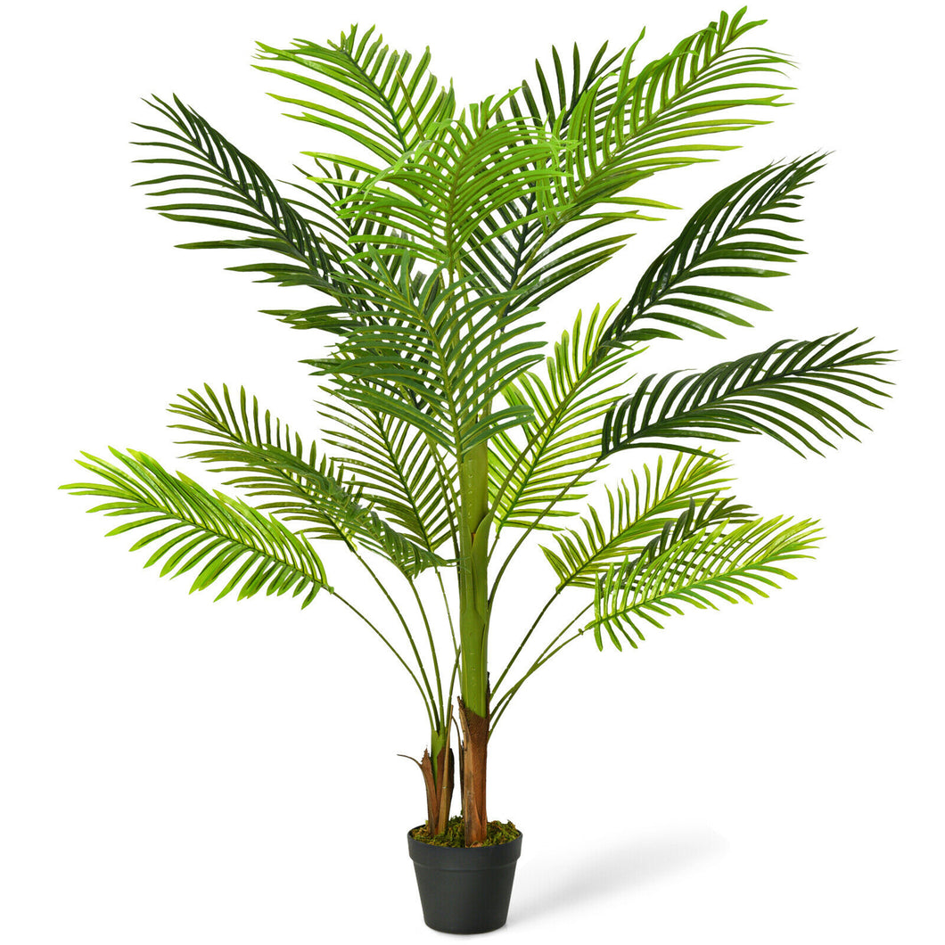 Gymax 4.3Ft Artificial Phoenix Palm Tree Plant for Indoor Home Office Store