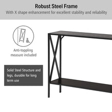 Load image into Gallery viewer, Gymax Console Table 2 Tier Sofa Side Accent Table w/ Shelf Entryway Hallway Brown
