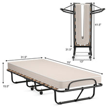 Load image into Gallery viewer, Gymax Folding Bed Rollaway Extra Guest W/ Memory Foam Mattress
