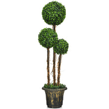 Load image into Gallery viewer, Gymax 4 Ft Artificial Topiary Tree Fake Triple Ball Plant Home Office Decoration
