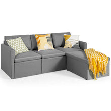 Load image into Gallery viewer, Gymax Convertible L-shaped Sectional Sofa Couch Chaise w/ Ottoman Cushions
