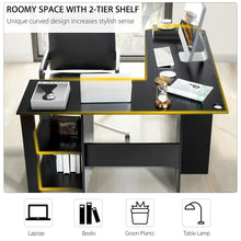 Load image into Gallery viewer, Gymax Modern L-Shaped Computer Desk Writing Study Office Corner Desk w/Shelves
