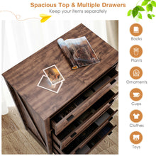 Load image into Gallery viewer, Gymax 4 Drawers Dresser Rustic Vertical Drawer Chest Industrial Dresser Tower
