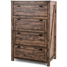 Load image into Gallery viewer, Gymax 4 Drawers Dresser Rustic Vertical Drawer Chest Industrial Dresser Tower
