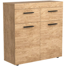 Load image into Gallery viewer, Gymax Free Standing Storage Cabinet Floor Cabinet w/ 2 Drawers Doors &amp; Shelves
