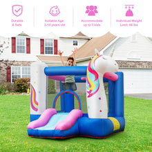 Load image into Gallery viewer, Gymax Slide Bouncer Inflatable Jumping Castle Basketball Game w/ 480W Blower
