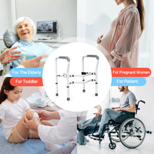 Load image into Gallery viewer, Gymax Adjustable Toilet Safety Frame &amp; Rail Stand Alone Bathroom Toilet Handrail
