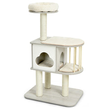 Load image into Gallery viewer, Gymax 46&#39;&#39; Modern Wooden Cat Tree with Platform &amp; Washable Cushions for Cats &amp; Kittens

