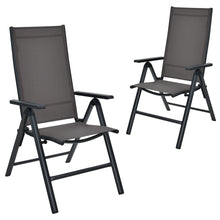 Load image into Gallery viewer, Gymax Set of 4 Folding Patio Dining Chair Camping Chair w/ Adjustable Backrest
