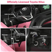 Load image into Gallery viewer, Gymax 24V Licensed Toyota Hilux Ride On Truck Car 2-Seater 4WD w/ Remote Control Pink
