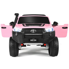 Load image into Gallery viewer, Gymax 24V Licensed Toyota Hilux Ride On Truck Car 2-Seater 4WD w/ Remote Control Pink
