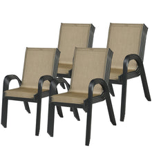 Load image into Gallery viewer, Gymax Patio Dining Chair Outdoor Stackable Armchair w/ Breathable Fabric
