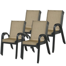 Load image into Gallery viewer, Gymax 6PCS Patio Dining Chair Outdoor Stackable Armchair w/ Breathable Fabric
