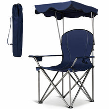 Load image into Gallery viewer, Gymax Folding Canopy Camping Chair Portable Beach Chair w/ Carrying Bag
