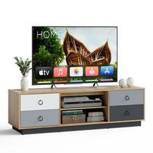 Load image into Gallery viewer, Gymax 55&#39;&#39; TV Stand Entertainment Media Center w/ Storage Cabinets Adjustable Shelves
