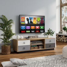 Load image into Gallery viewer, Gymax 55&#39;&#39; TV Stand Entertainment Media Center w/ Storage Cabinets Adjustable Shelves
