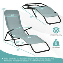 Load image into Gallery viewer, Gymax 2 PCS Outdoor Chaise Lounge Folding Stacking Reclining Chairs
