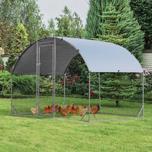 Load image into Gallery viewer, Gymax Large Metal Chicken Coop Outdoor Galvanized Dome Cage w/ Cover 9 ft x 6.2 ft
