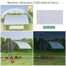 Load image into Gallery viewer, Gymax Large Metal Chicken Coop Outdoor Galvanized Dome Cage w/ Cover 9 ft x 6.2 ft
