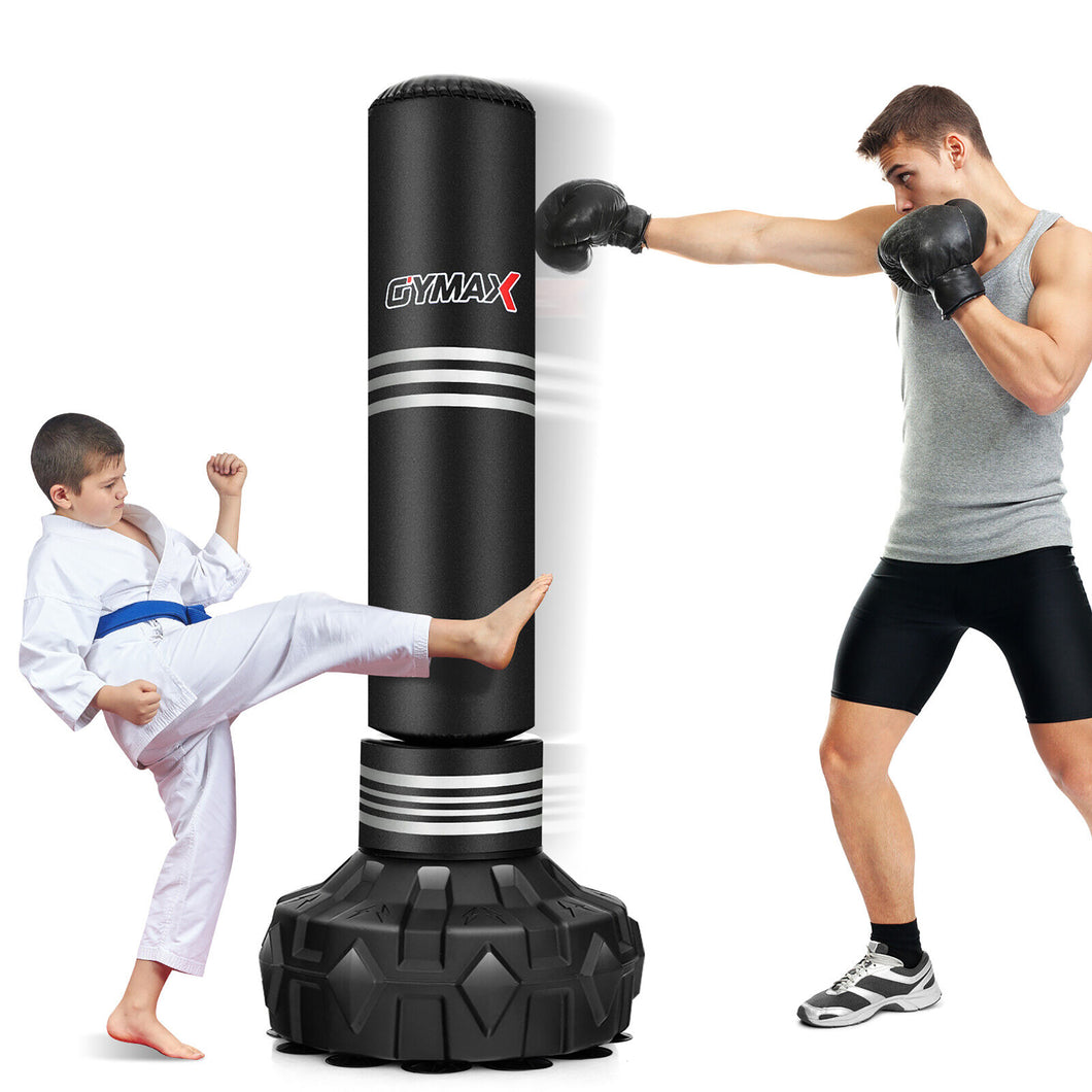 Gymax 67'' Heavy Free Stand Punching Boxing Bag w/ 12 Fillable Suction Cup Base Home Gym