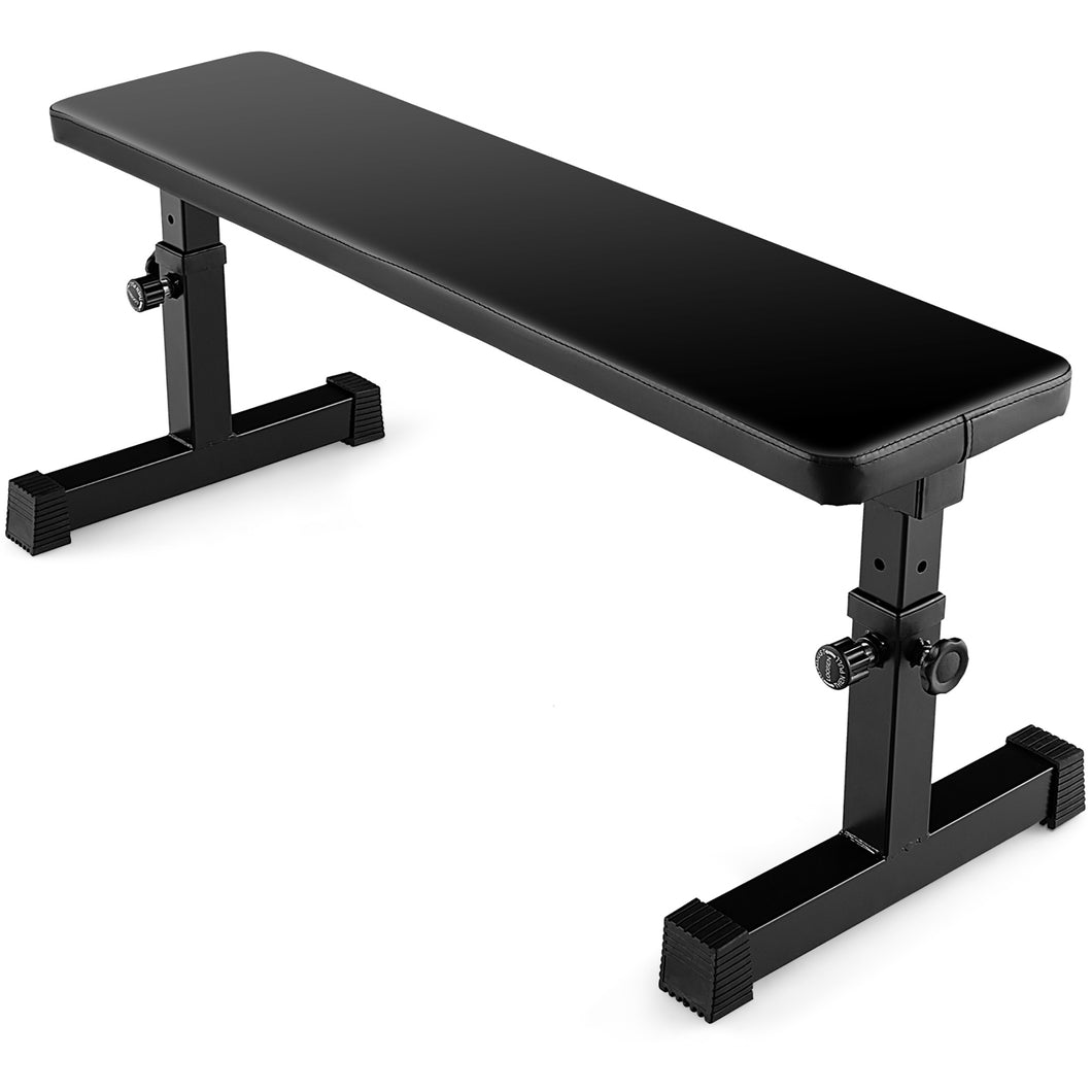Gymax Full Body Workout Flat Weight Bench Weight Training w/ 5 Level Adjustable Height