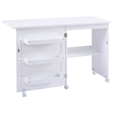 Load image into Gallery viewer, Gymax Swing Craft Table Shelves Storage Folding
