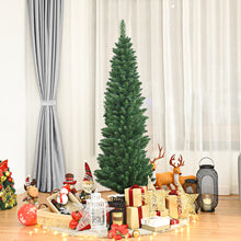 Load image into Gallery viewer, Gymax  5&#39; PVC Artificial Christmas Tree Holiday Decor Slim Pencil Tree Metal Stand
