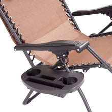 Load image into Gallery viewer, Gymax Folding Recliner Zero Gravity Lounge Chair W/ Shade Canopy Cup Holder Brown
