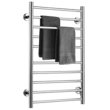 Load image into Gallery viewer, Gymax Stainless Steel Electric Towel Rail Rack 10-bar Rung Heated Bathroom Warmer
