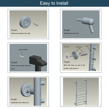 Load image into Gallery viewer, Gymax Stainless Steel Electric Towel Rail Rack 10-bar Rung Heated Bathroom Warmer
