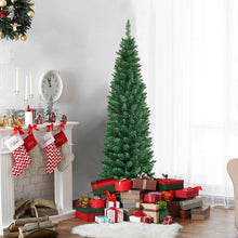 Load image into Gallery viewer, Gymax  5&#39; PVC Artificial Christmas Tree Holiday Decor Slim Pencil Tree Metal Stand
