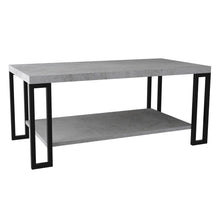 Load image into Gallery viewer, Gymax Coffee Table Metal Frame Accent Cocktail Table w/ Storage Shelf Cement Color
