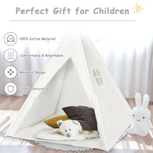 Load image into Gallery viewer, Gymax 5.5ft Portable Cotton Kids&#39; Play Tent Indian Tent Game Sleeping House Boys Girls
