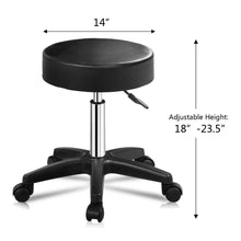 Load image into Gallery viewer, Gymax 1 PC Adjustable Hydraulic Rolling Swivel Bar Stool Massage Spa Beauty Seat Black
